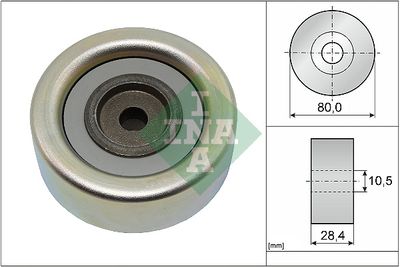Deflection/Guide Pulley, V-ribbed belt Schaeffler INA 532 0933 10