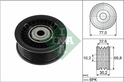 Deflection/Guide Pulley, V-ribbed belt Schaeffler INA 532 1075 10