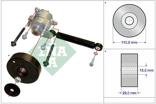 Schaeffler INA 533 0116 10 Repair Kit, V-ribbed belt tensioner