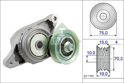 Belt Tensioner, V-ribbed belt Schaeffler INA 534 0489 10