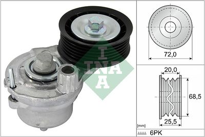 Belt Tensioner, V-ribbed belt Schaeffler INA 534 0703 10