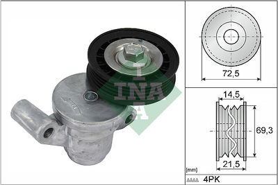 Belt Tensioner, V-ribbed belt Schaeffler INA 534 0705 10