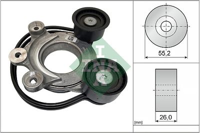 Belt Tensioner, V-ribbed belt Schaeffler INA 534 0827 10