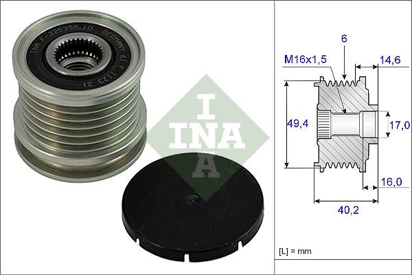 Schaeffler INA 535 0001 10 Alternator Freewheel Clutch