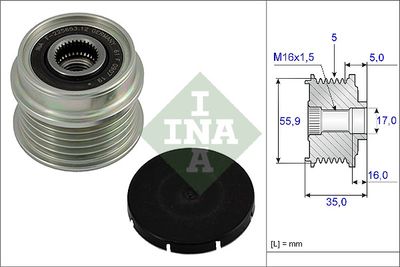 Alternator Freewheel Clutch Schaeffler INA 535 0004 10