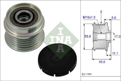 Alternator Freewheel Clutch Schaeffler INA 535 0005 10