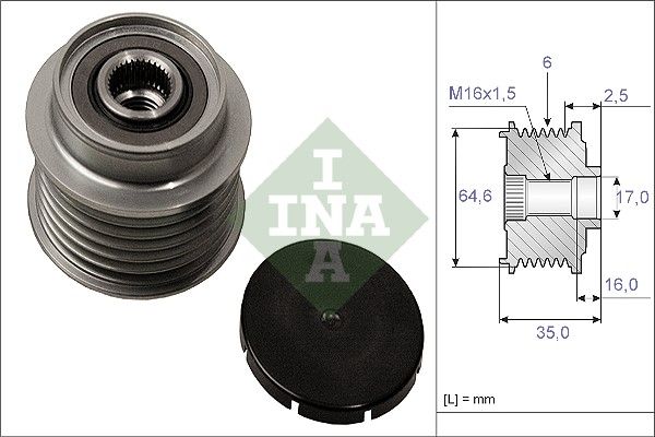 Schaeffler INA 535 0006 10 Alternator Freewheel Clutch
