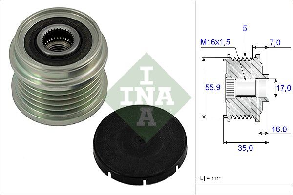 Schaeffler INA 535 0007 10 Alternator Freewheel Clutch