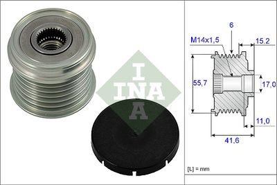 Alternator Freewheel Clutch Schaeffler INA 535 0024 10
