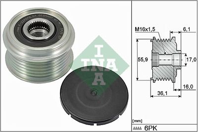 Alternator Freewheel Clutch Schaeffler INA 535 0026 10
