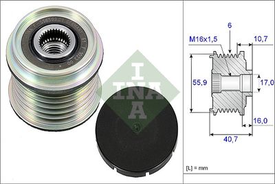Alternator Freewheel Clutch Schaeffler INA 535 0028 10