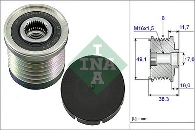 Alternator Freewheel Clutch Schaeffler INA 535 0030 10