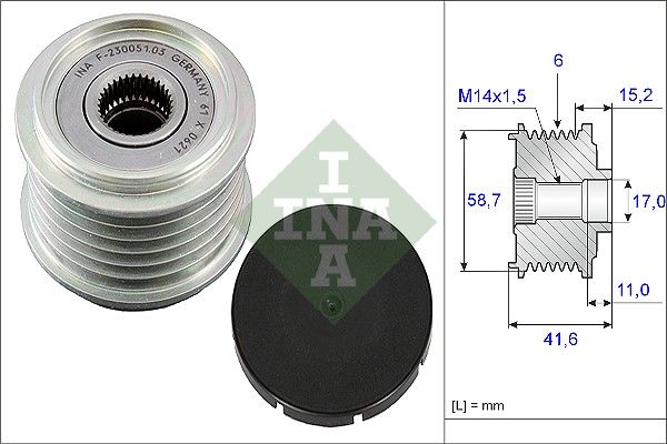 Schaeffler INA 535 0031 10 Alternator Freewheel Clutch