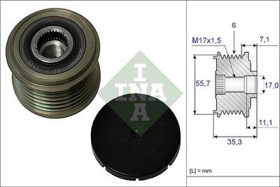 Alternator Freewheel Clutch Schaeffler INA 535 0037 10