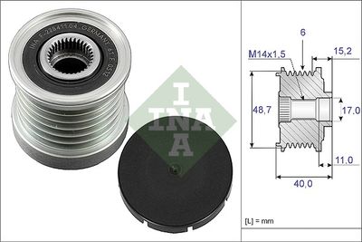 Alternator Freewheel Clutch Schaeffler INA 535 0038 10