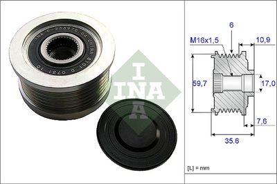 Alternator Freewheel Clutch Schaeffler INA 535 0046 10
