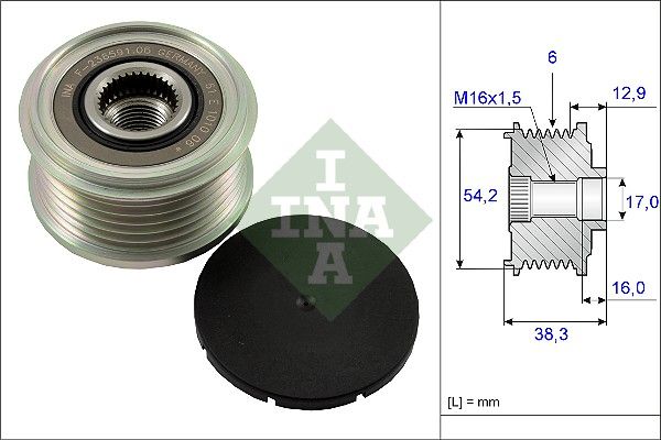 Schaeffler INA 535 0062 10 Alternator Freewheel Clutch