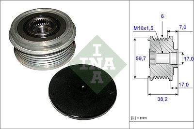 Alternator Freewheel Clutch Schaeffler INA 535 0064 10