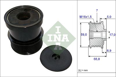 Alternator Freewheel Clutch Schaeffler INA 535 0070 30