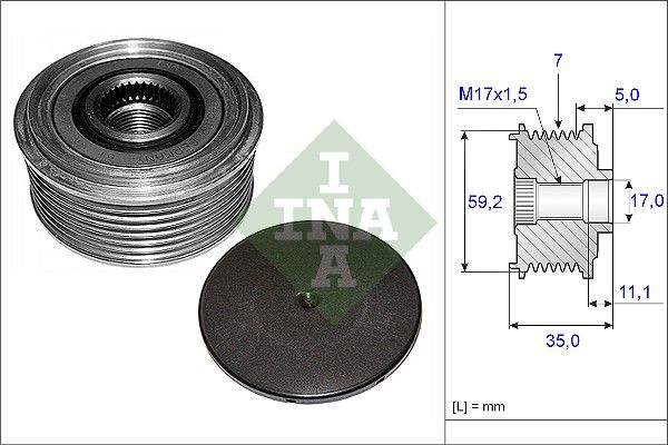Schaeffler INA 535 0087 10 Alternator Freewheel Clutch