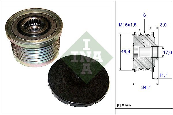 Schaeffler INA 535 0088 10 Alternator Freewheel Clutch