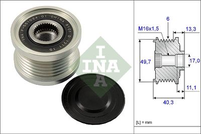 Alternator Freewheel Clutch Schaeffler INA 535 0093 10