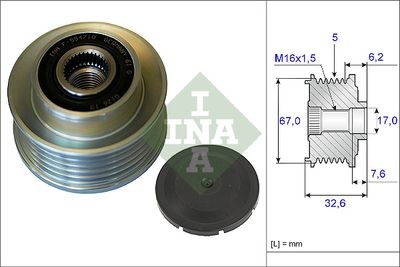 Alternator Freewheel Clutch Schaeffler INA 535 0097 10