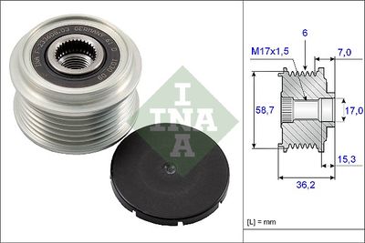 Alternator Freewheel Clutch Schaeffler INA 535 0098 10