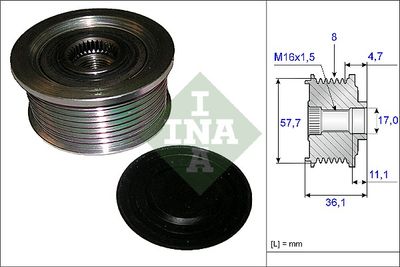Alternator Freewheel Clutch Schaeffler INA 535 0099 10