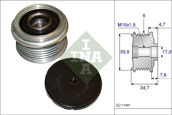 Schaeffler INA 535 0106 10 Alternator Freewheel Clutch