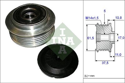 Alternator Freewheel Clutch Schaeffler INA 535 0107 10
