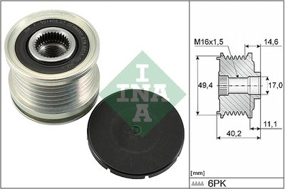 Alternator Freewheel Clutch Schaeffler INA 535 0124 10