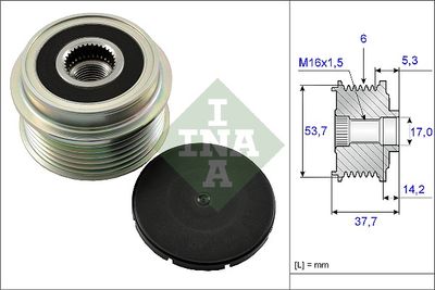 Alternator Freewheel Clutch Schaeffler INA 535 0132 10