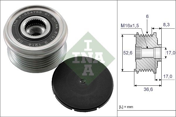 Schaeffler INA 535 0137 10 Alternator Freewheel Clutch