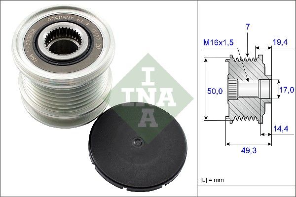Schaeffler INA 535 0140 10 Alternator Freewheel Clutch