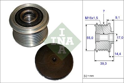 Alternator Freewheel Clutch Schaeffler INA 535 0142 10
