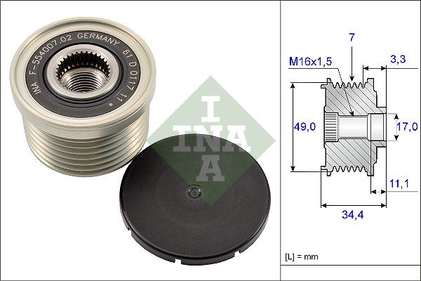Schaeffler INA 535 0164 10 Alternator Freewheel Clutch