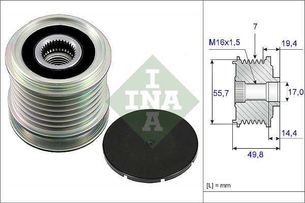 Schaeffler INA 535 0165 10 Alternator Freewheel Clutch