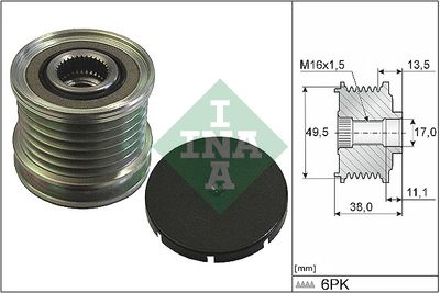 Alternator Freewheel Clutch Schaeffler INA 535 0166 10