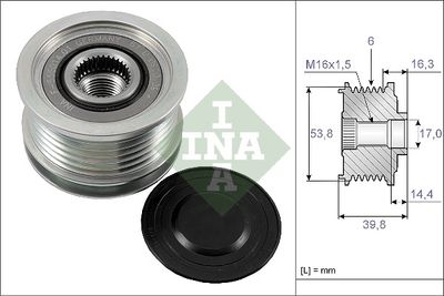 Alternator Freewheel Clutch Schaeffler INA 535 0170 10