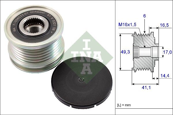 Schaeffler INA 535 0178 10 Alternator Freewheel Clutch