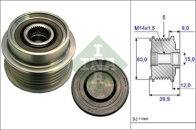 Alternator Freewheel Clutch Schaeffler INA 535 0180 10