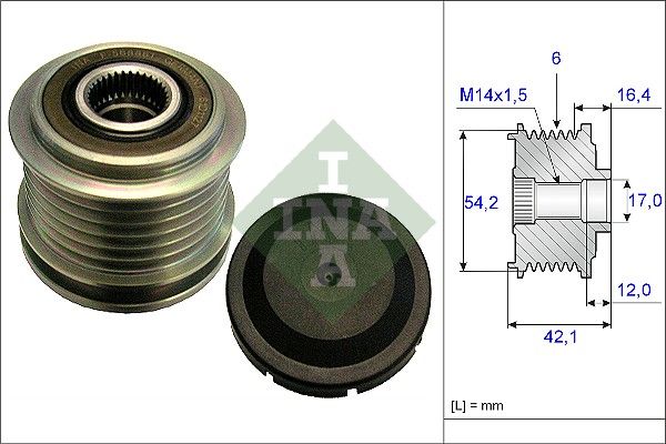Schaeffler INA 535 0181 10 Alternator Freewheel Clutch