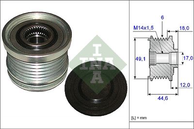 Alternator Freewheel Clutch Schaeffler INA 535 0182 10