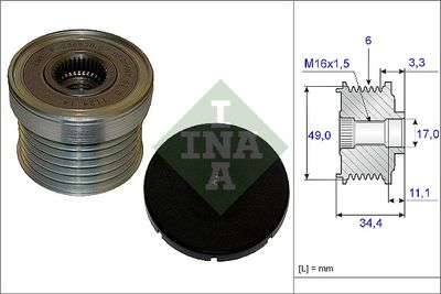 Alternator Freewheel Clutch Schaeffler INA 535 0183 10