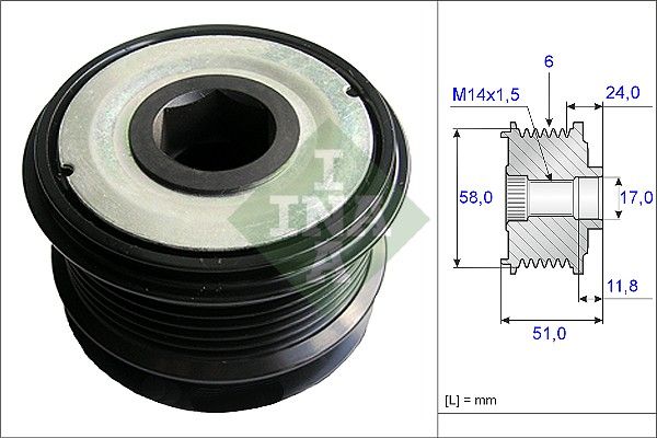 Schaeffler INA 535 0196 10 Alternator Freewheel Clutch