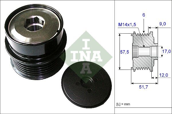 Schaeffler INA 535 0197 10 Alternator Freewheel Clutch