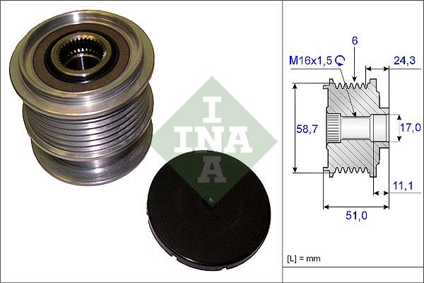 Schaeffler INA 535 0200 10 Alternator Freewheel Clutch