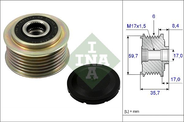 Schaeffler INA 535 0225 10 Alternator Freewheel Clutch