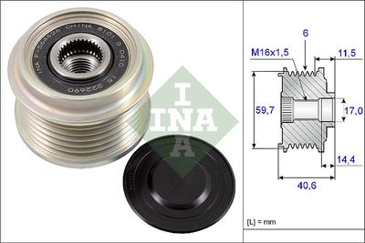 Alternator Freewheel Clutch Schaeffler INA 535 0227 10